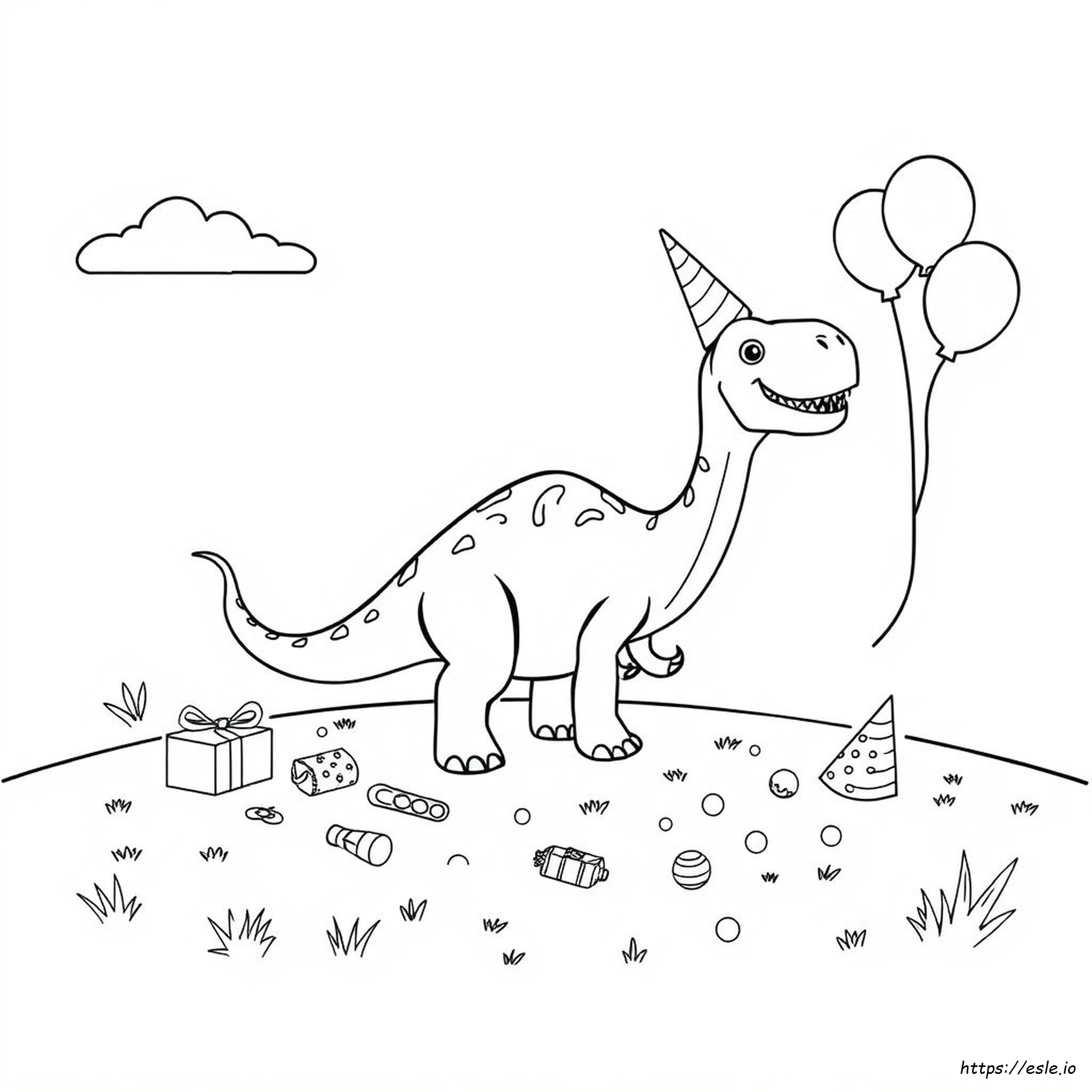 Free Printable Dinosaur Birthday Coloring Pages