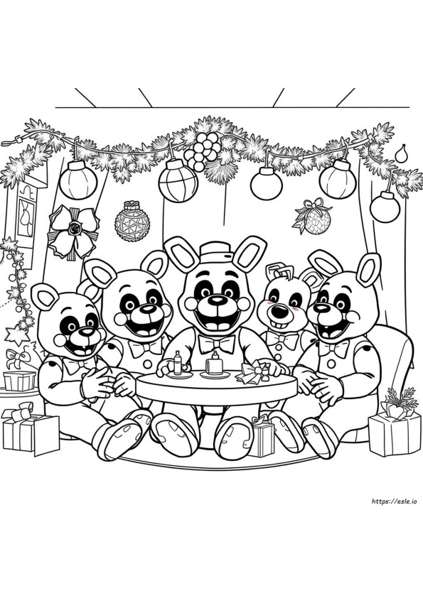 Fnaf Christmas Coloring Pages