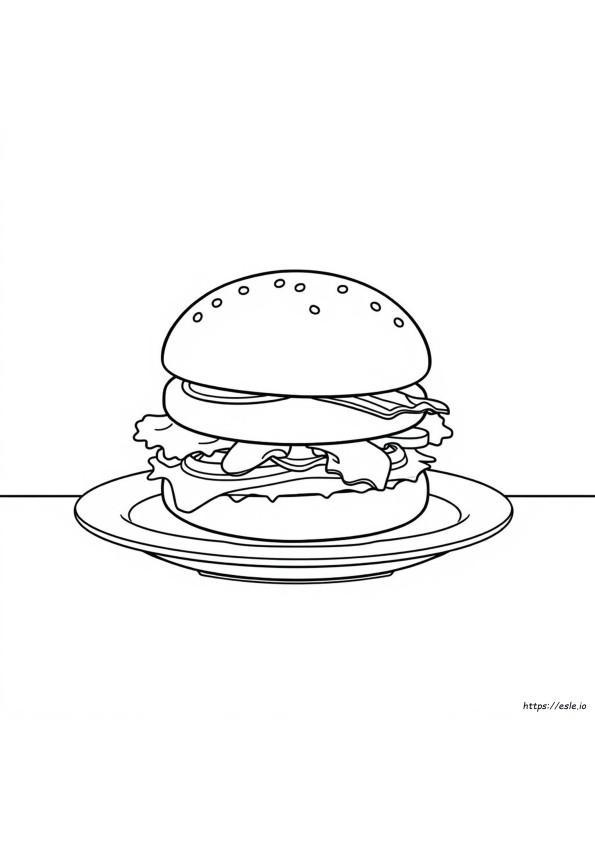 Hambúrguer Para Colorir