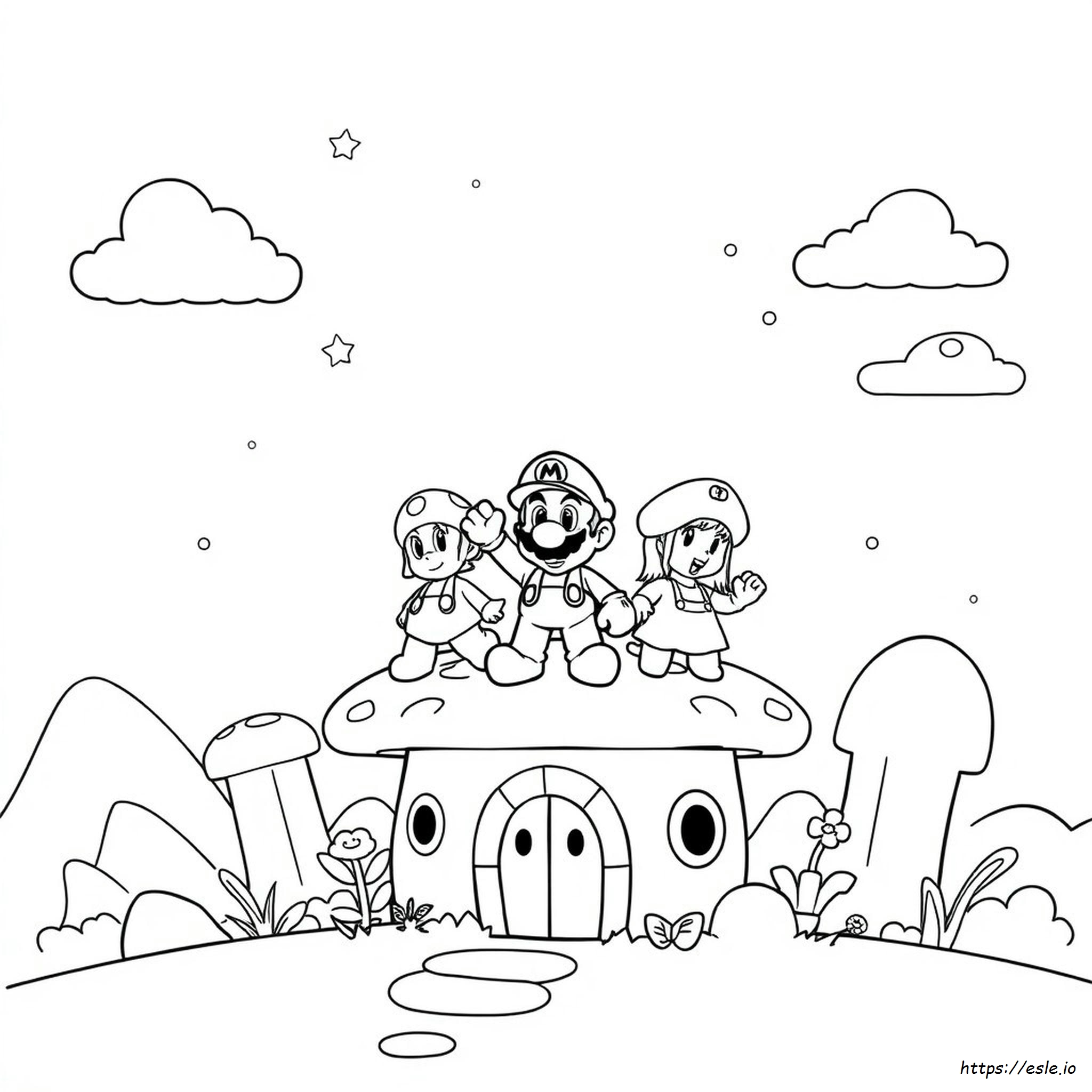 Super Mario Brothers Characters Coloring Pages