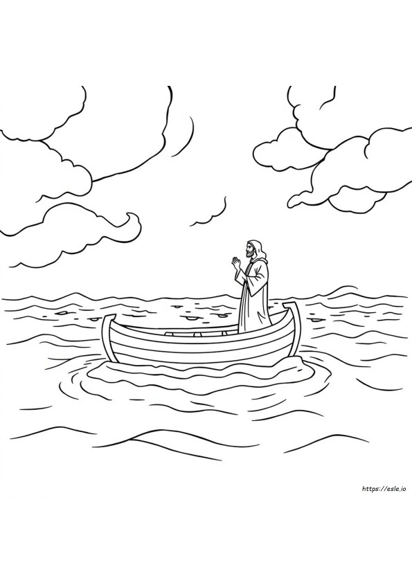 Jesus Calms The Storm Coloring Page Pdf