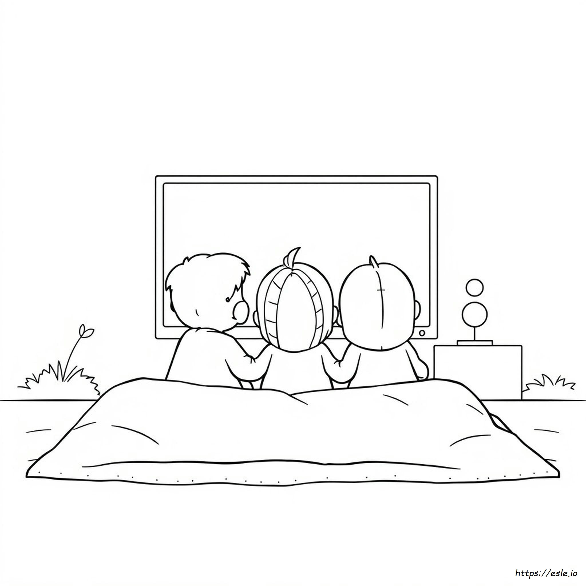 Gemütliche Freunde Tv Ausmalbild