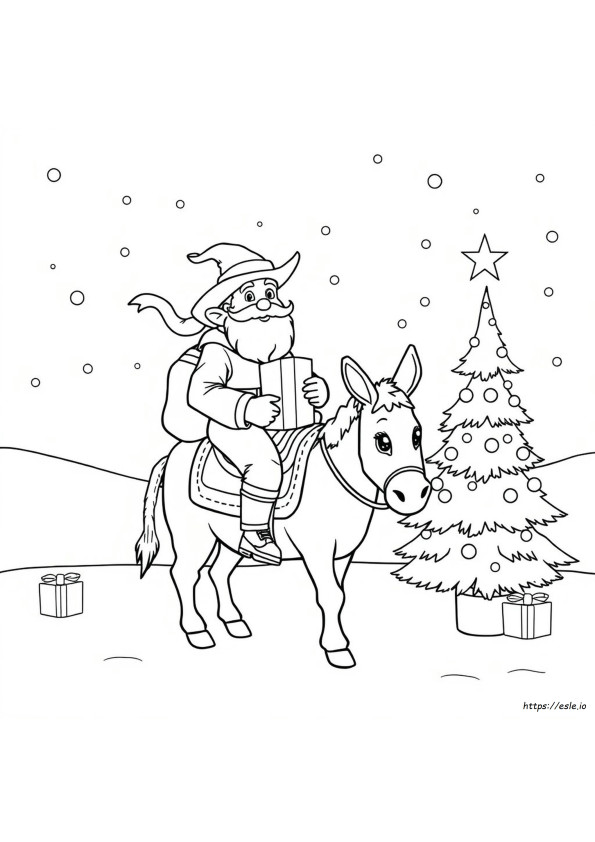 Cowboy Santa Coloring Pages