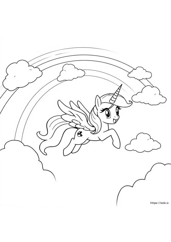 Meu Pequeno Pônei Rainbow Dash Para Colorir