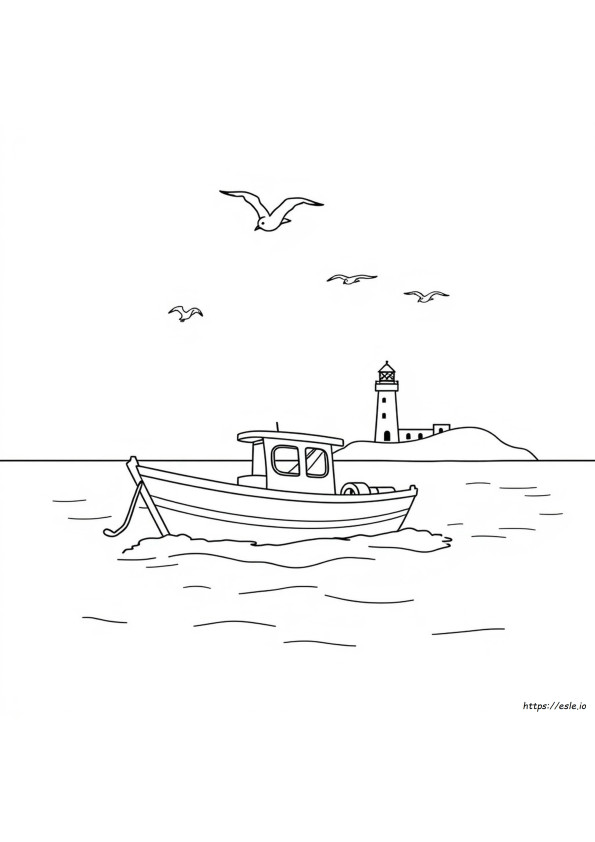Boot Kleurplaten Afbeeldingen