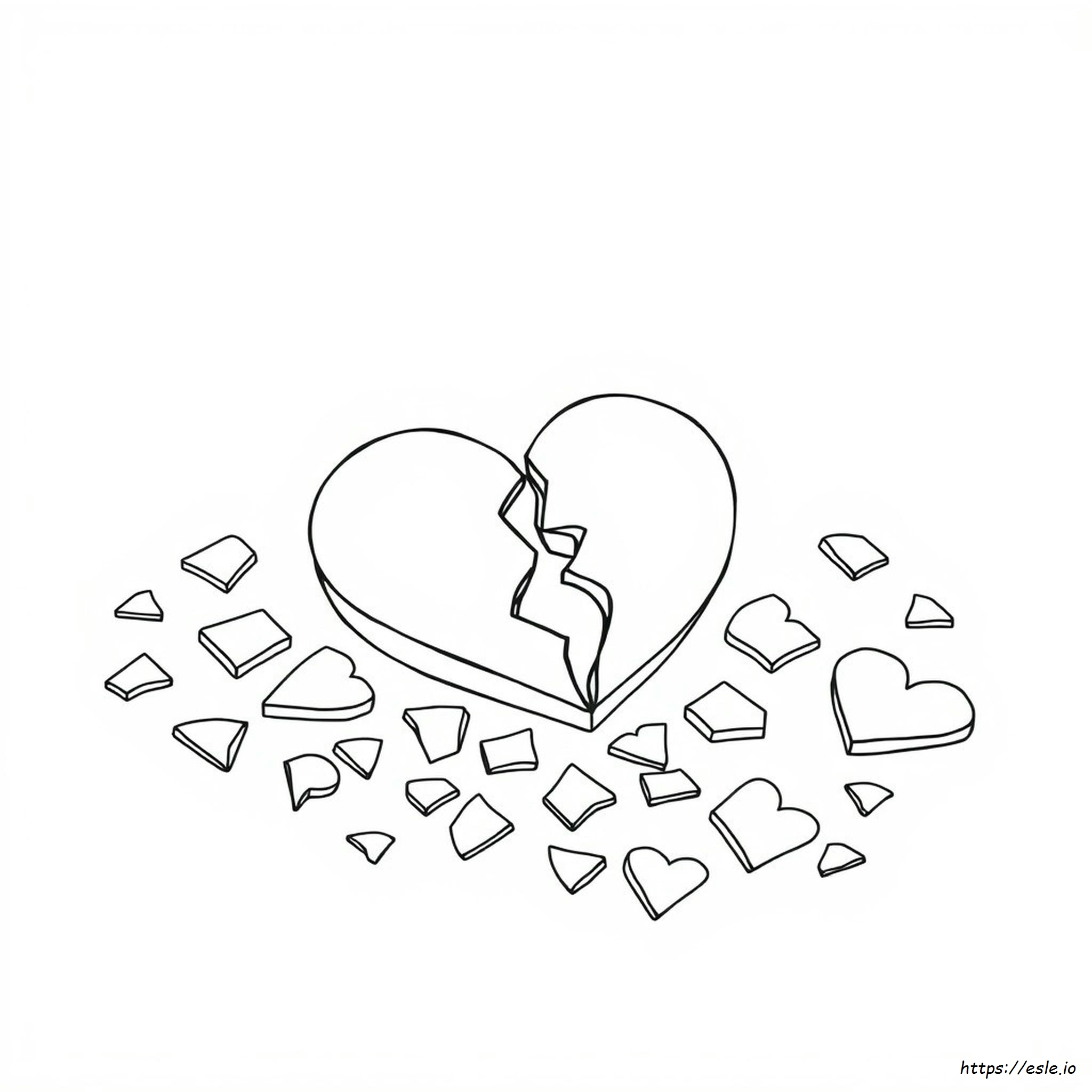 Broken Heart Coloring Pages