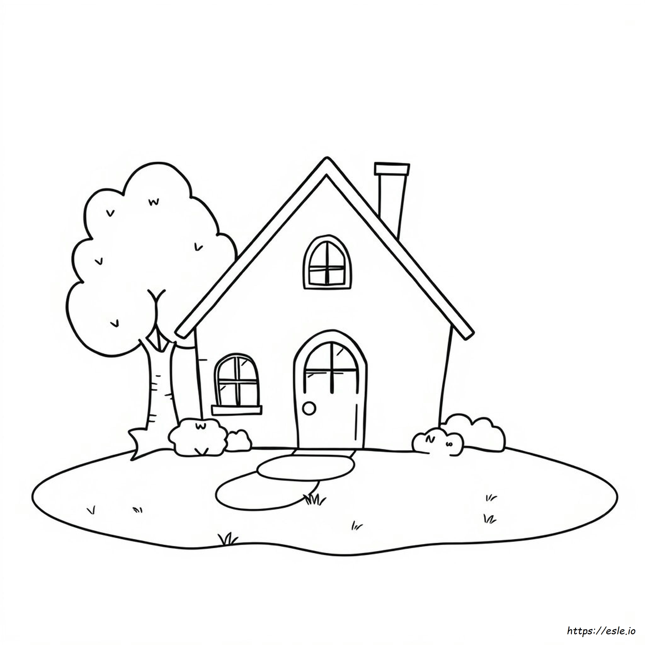 Gambar Mewarnai Rumah Untuk Anak Prasekolah