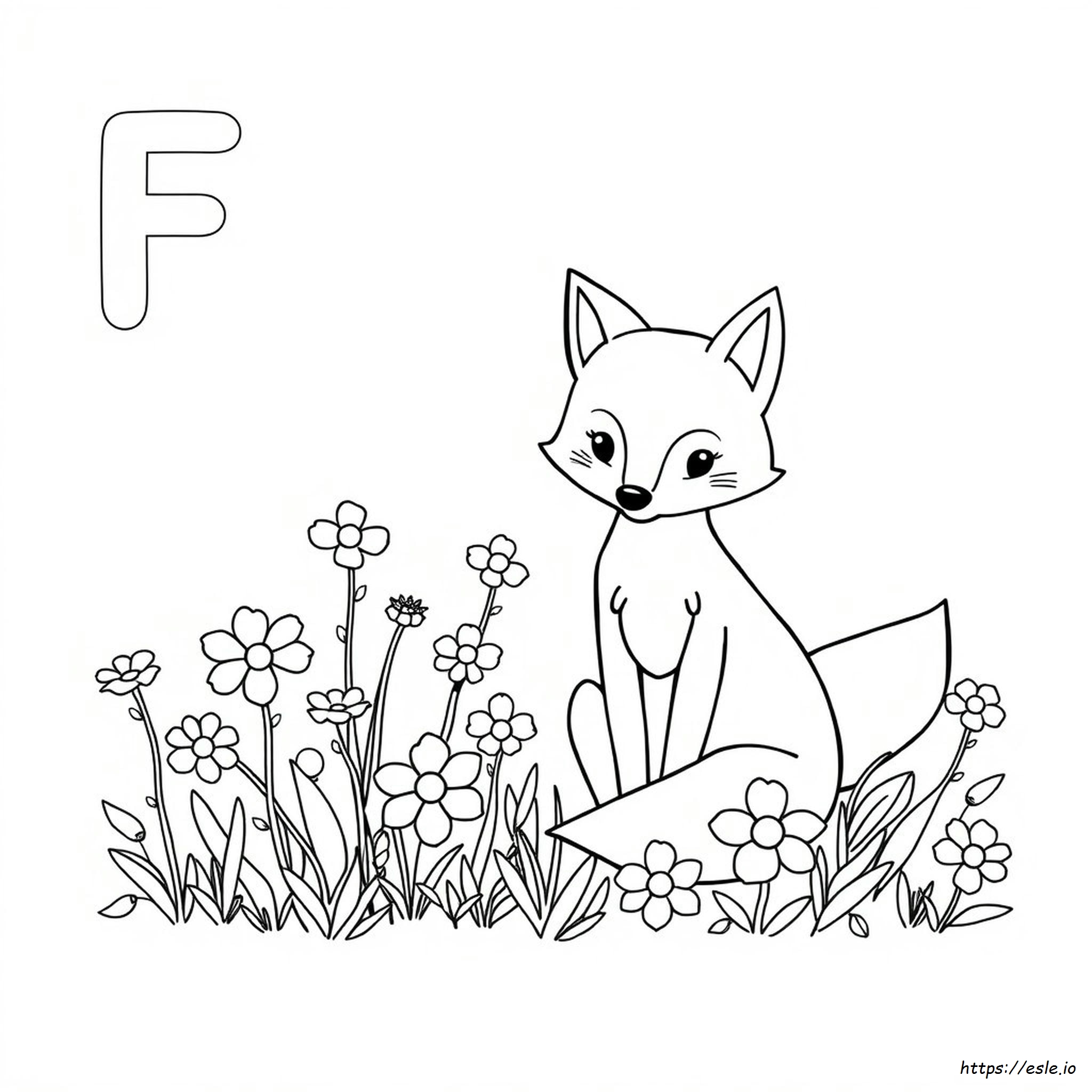 Letter F Colouring