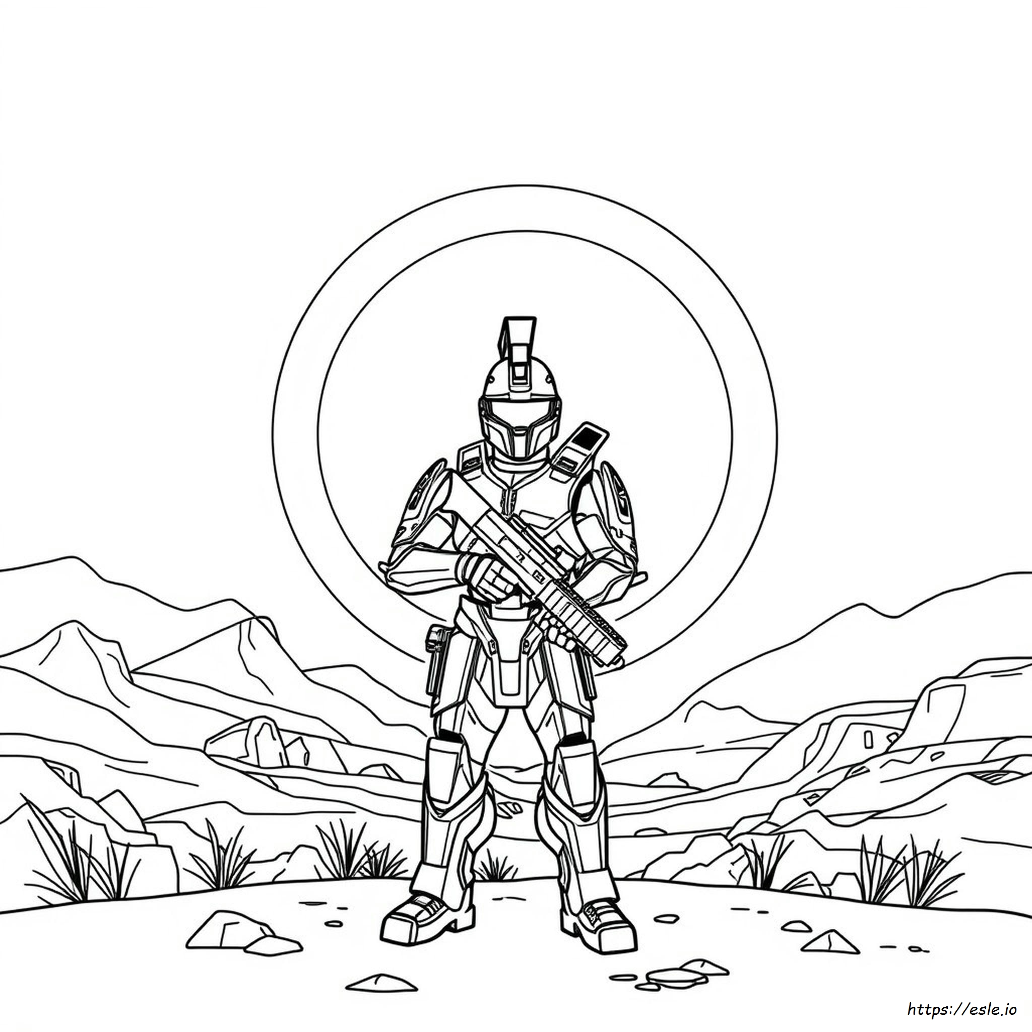 Halo Reach Spartan Coloring Pages