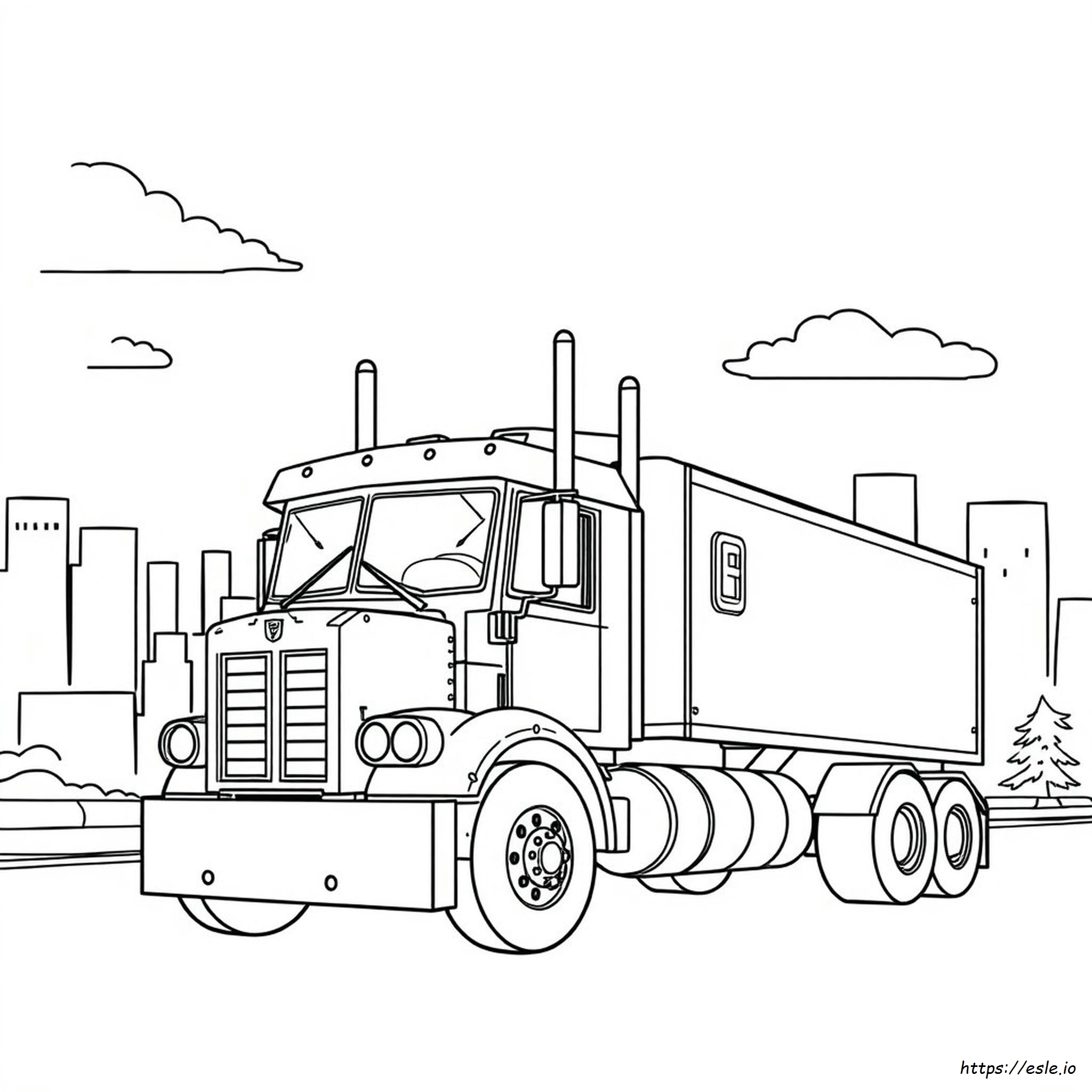 Drawing Optimus Prime Truck Coloring Page