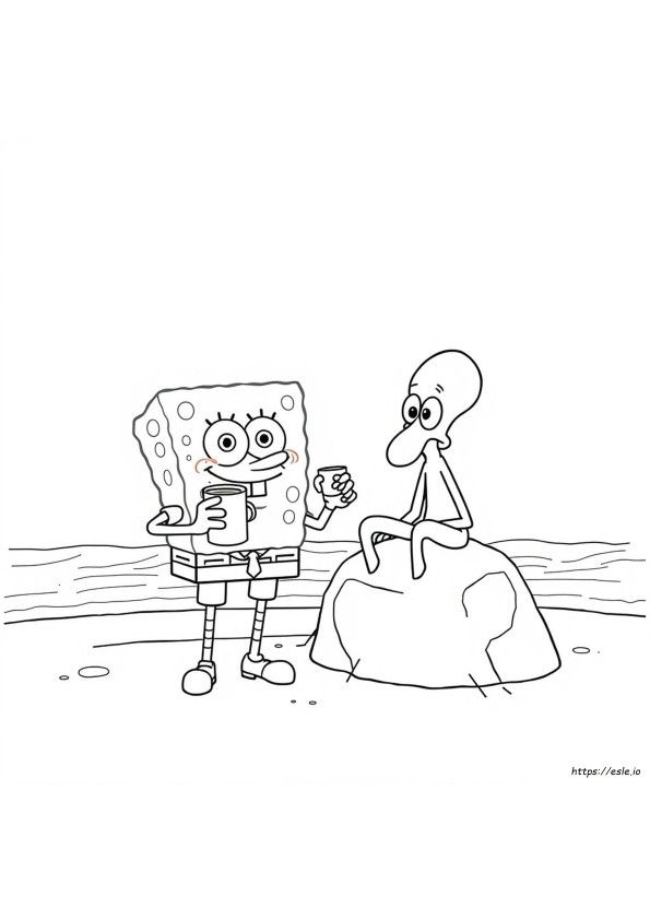 Bob Esponja Calamardo Para Colorear