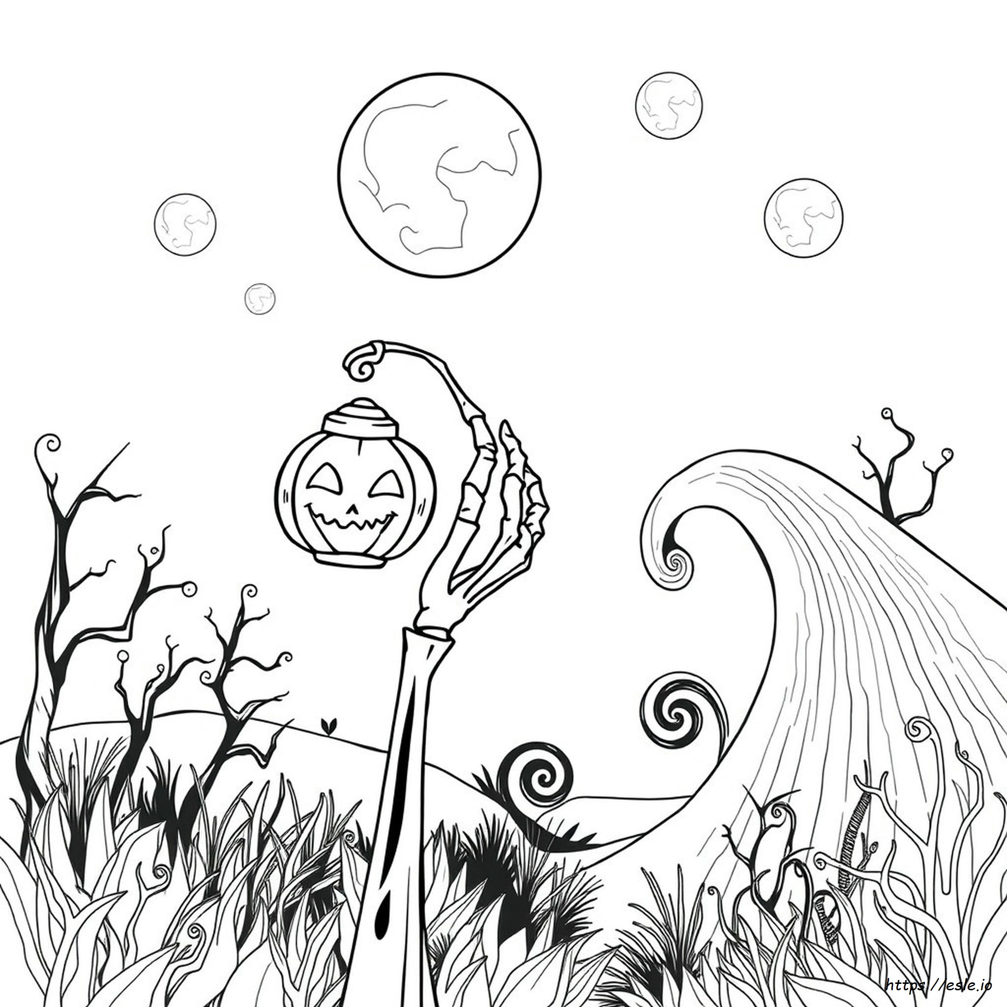 Nightmare Before Christmas Halloween Coloring Pages