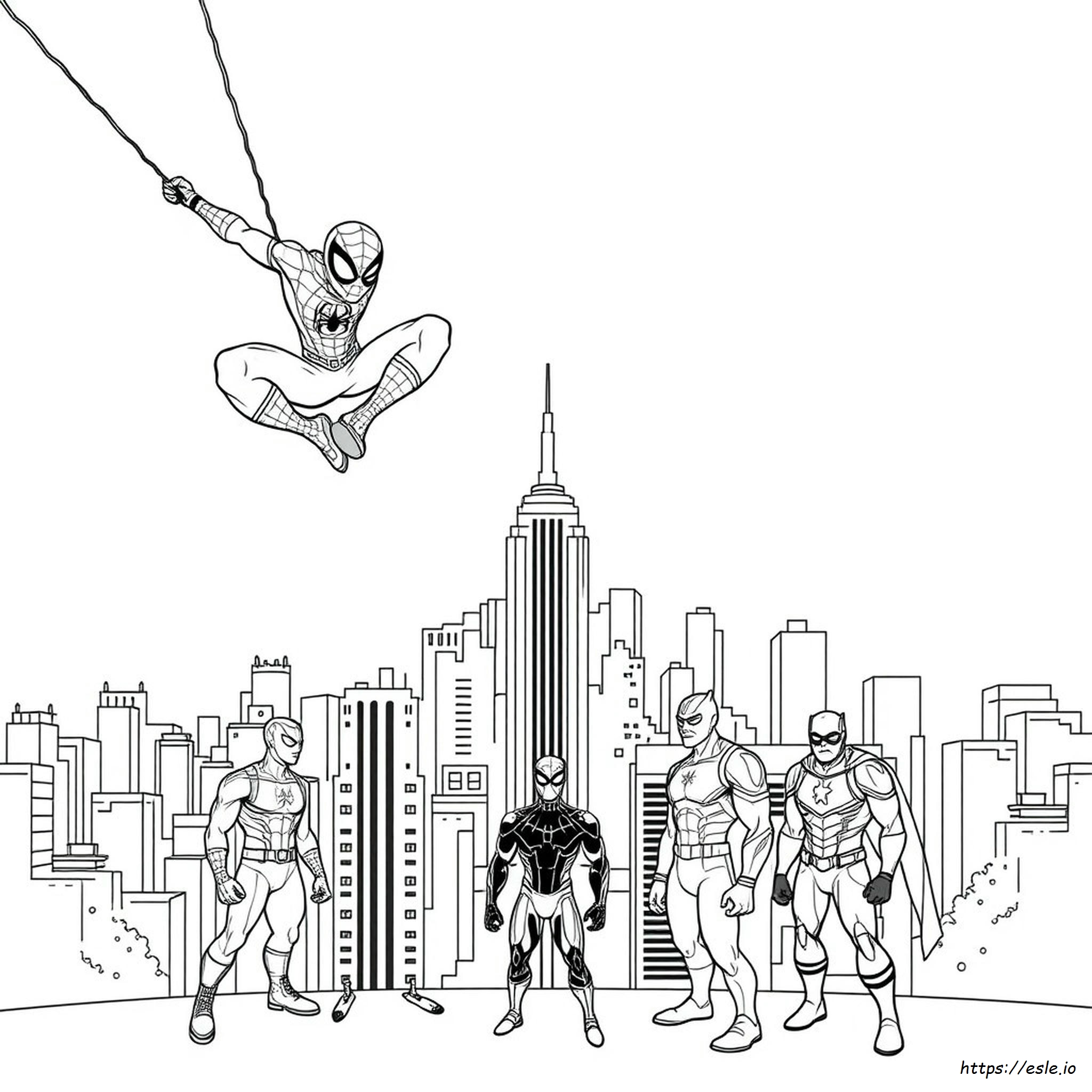 Spidey Și Prietenii Desene De Colorat