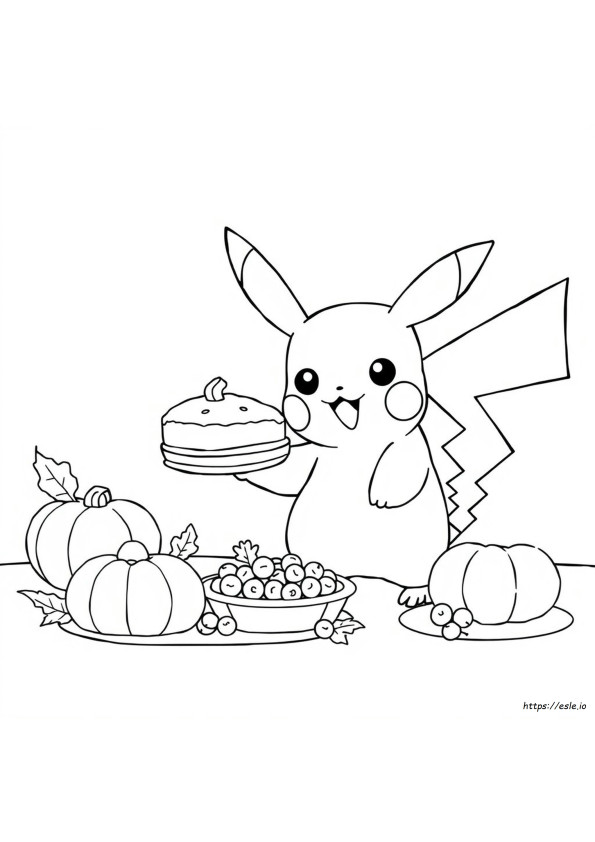 Pokemon Thanksgiving Coloring Pages