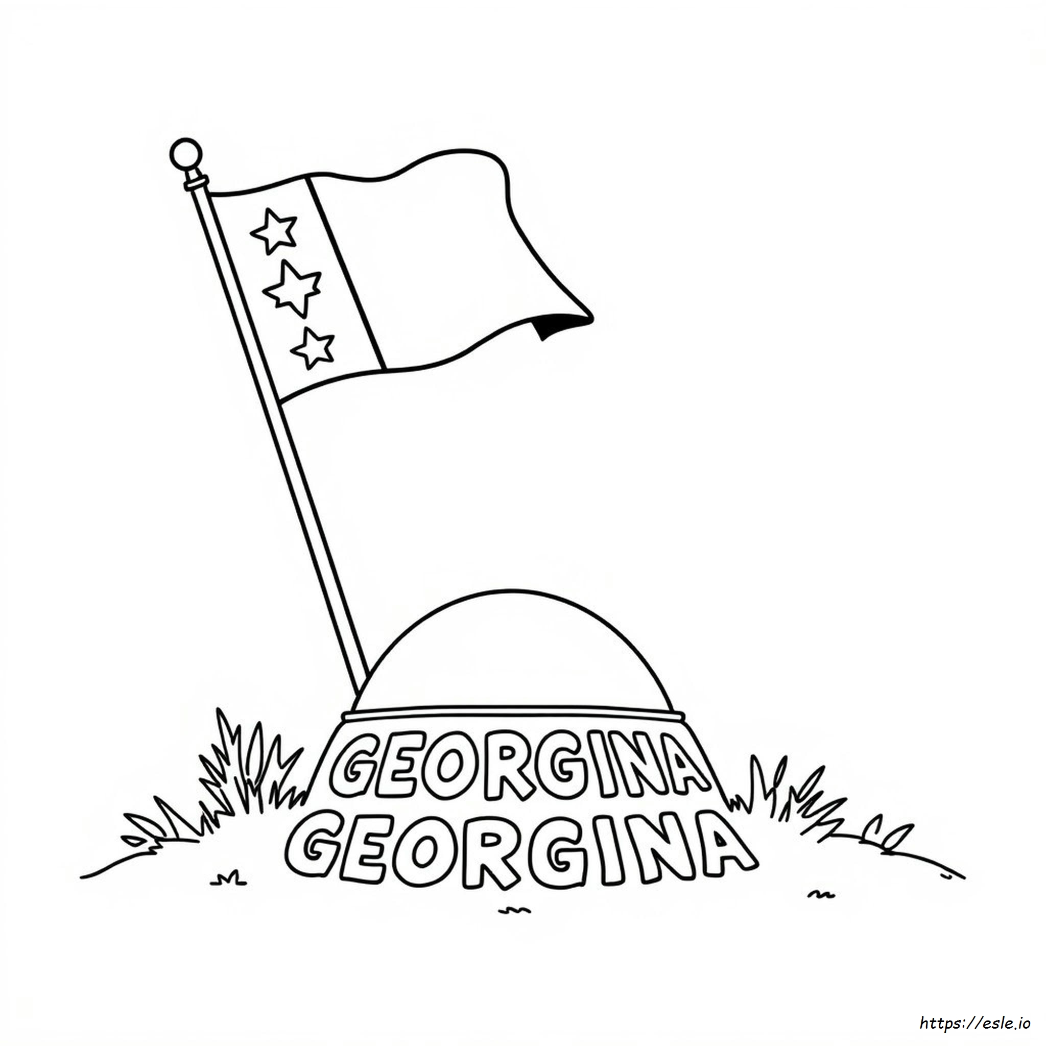 Bandiera Della Georgia Da Colorare