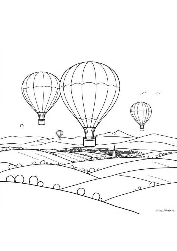 Coloring Picture Of Hot Air Balloon