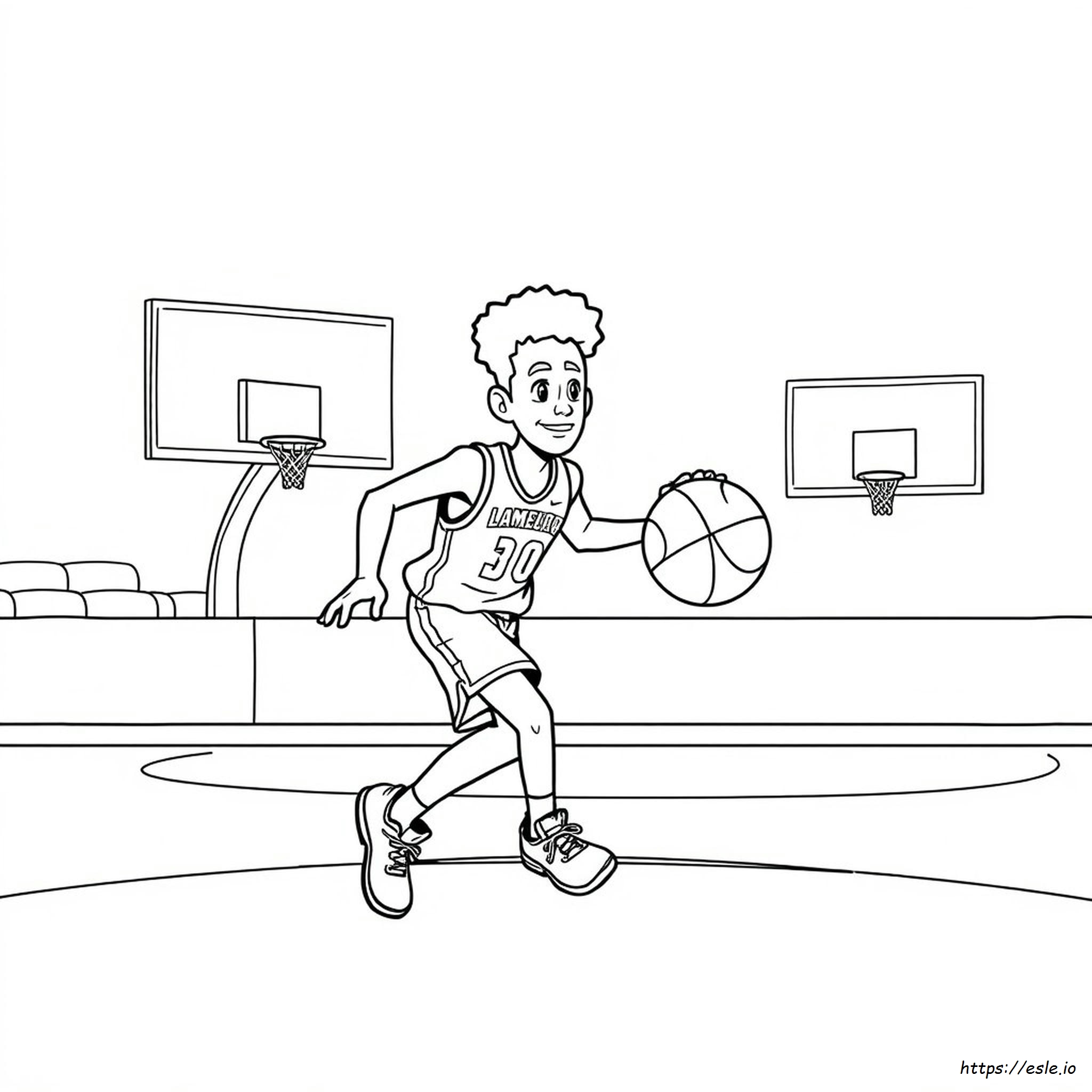 Lamelo Ball Coloring Pages
