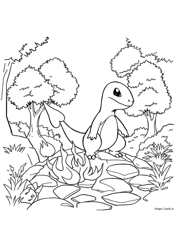 Charmander De Pokémon Para Colorear