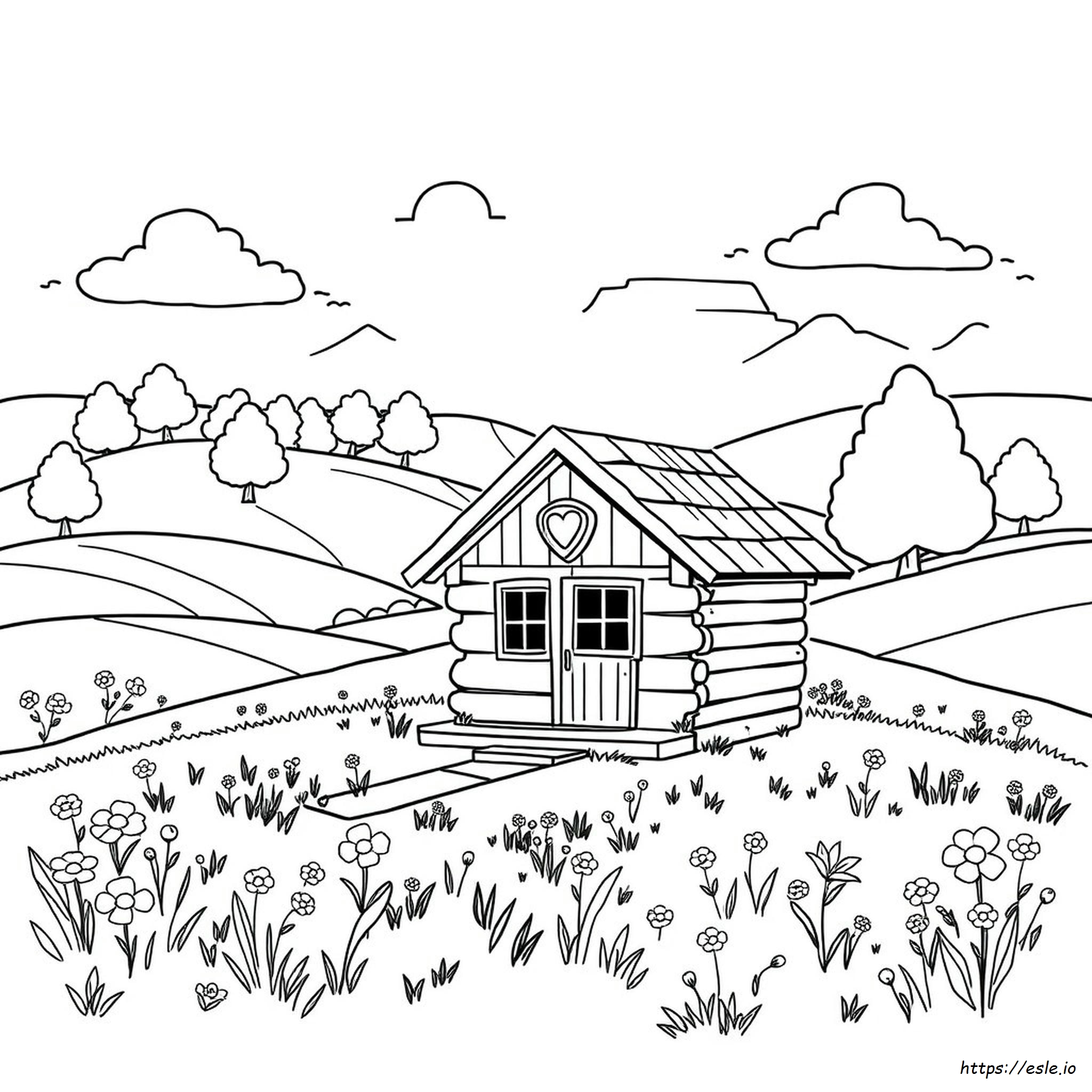 Cottage Coloring Pages