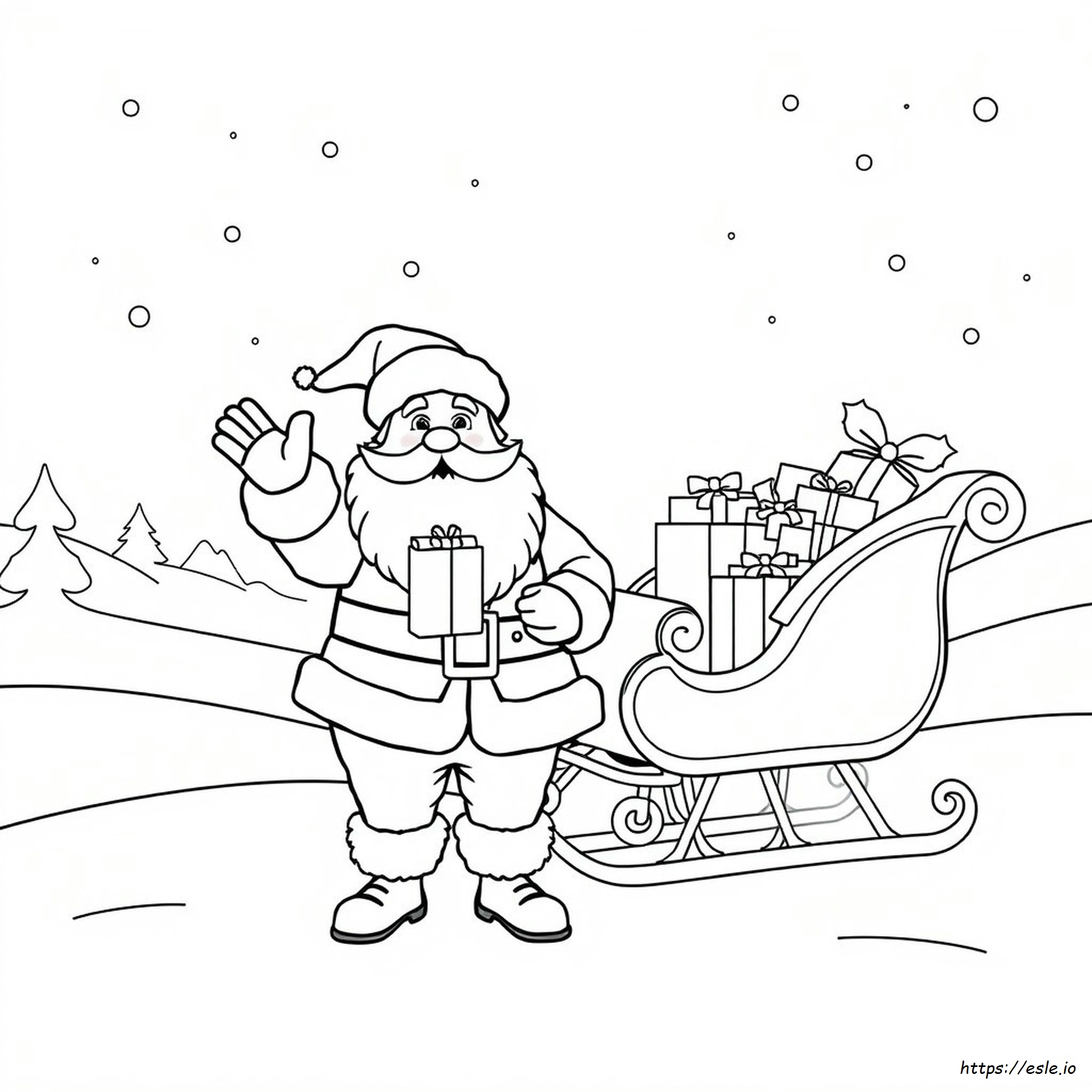 Gambar Santa Klaus Untuk Mewarnai