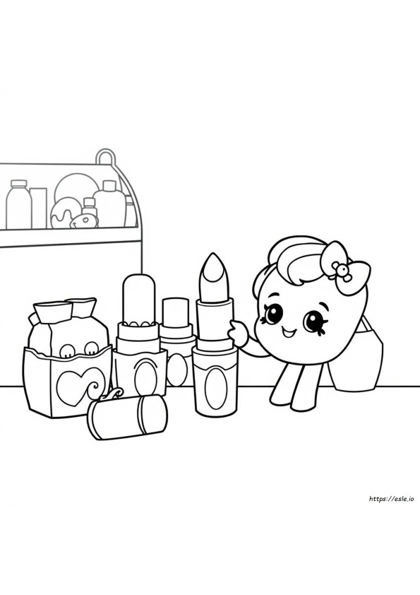 Shopkins Lipstick Coloring Page