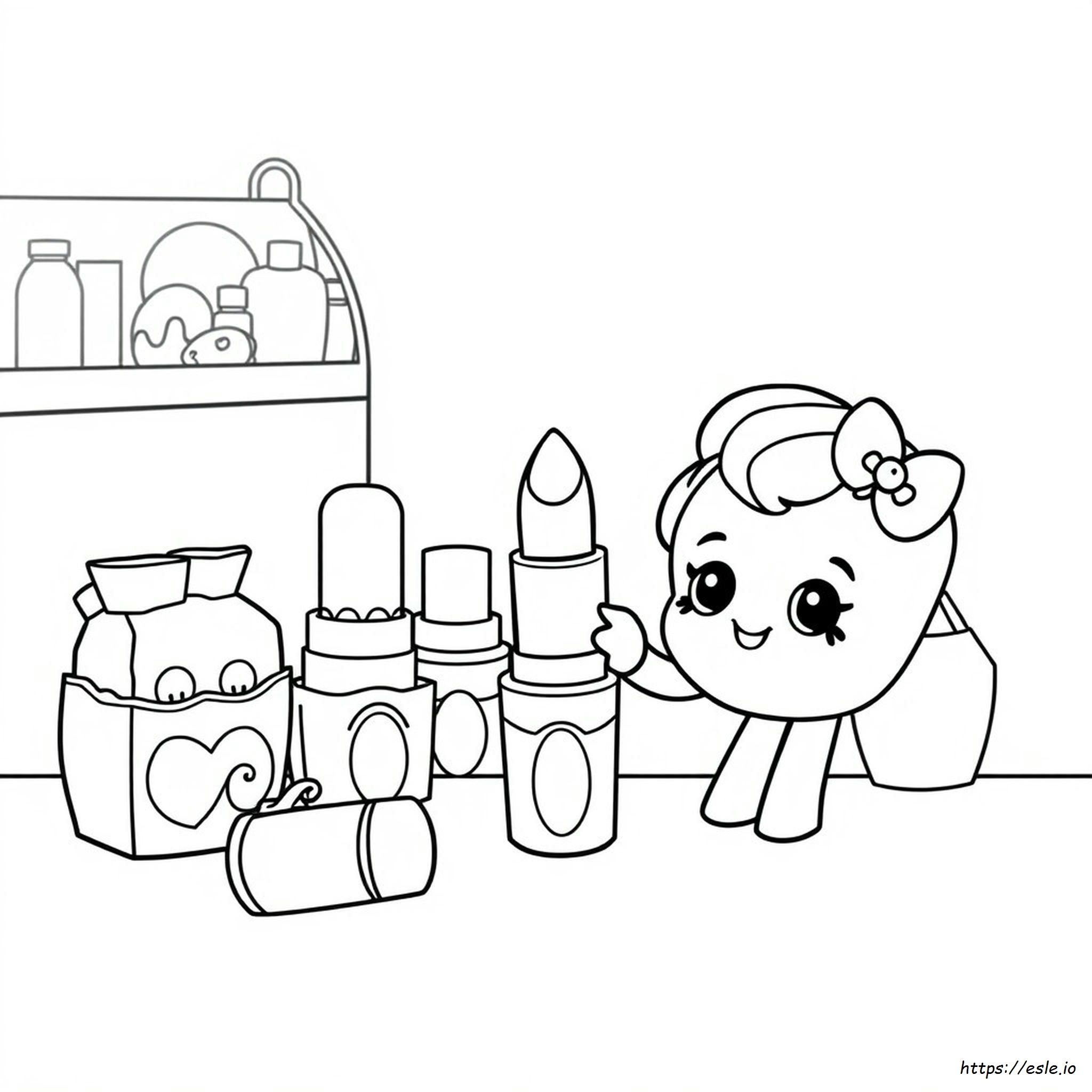 Shopkins Lipstick Coloring Page