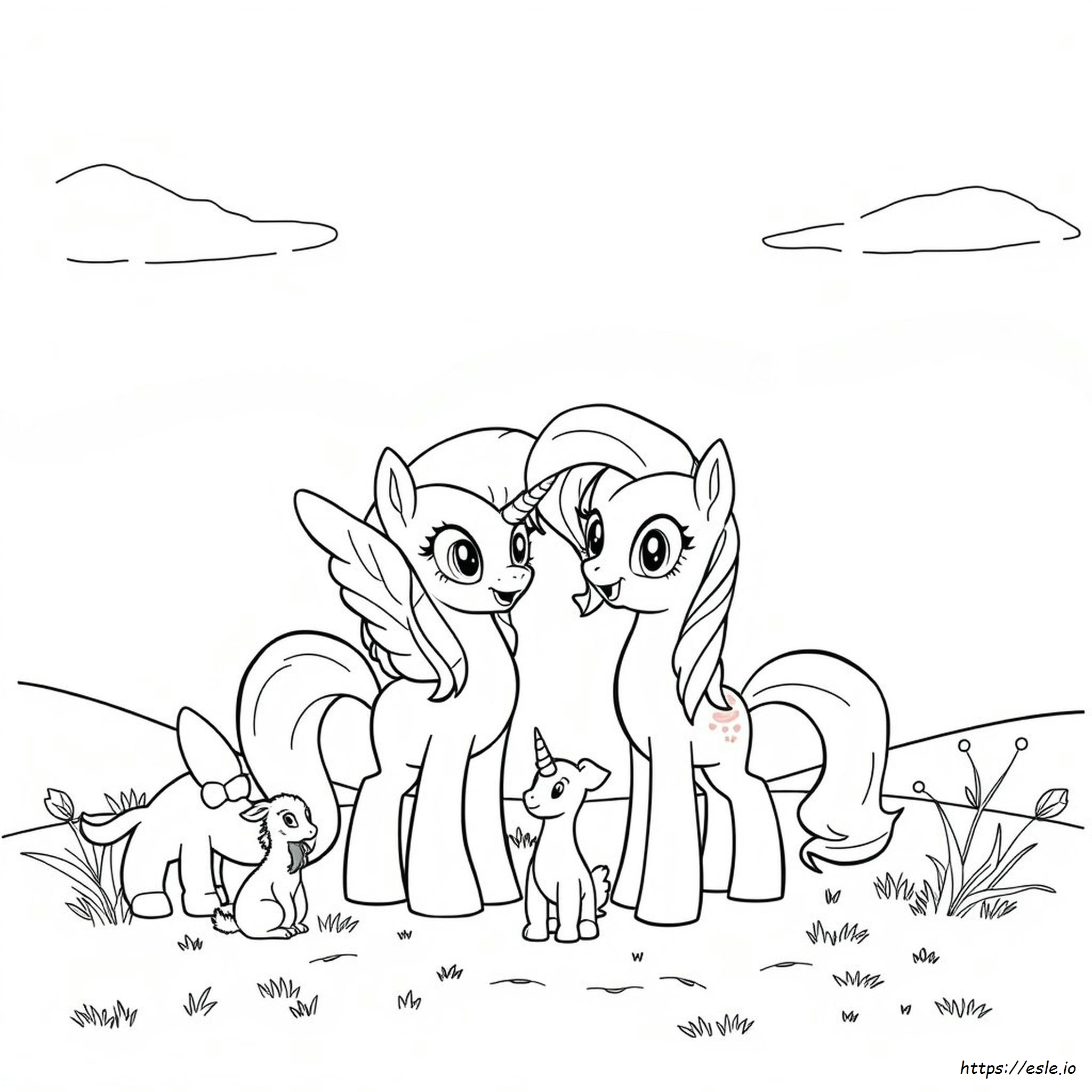 Twilight Sparkle Fluttershy My Little Pony Coloring Pages