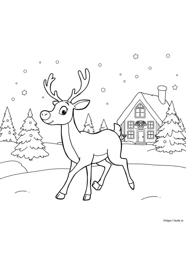 Rudolph For Coloring