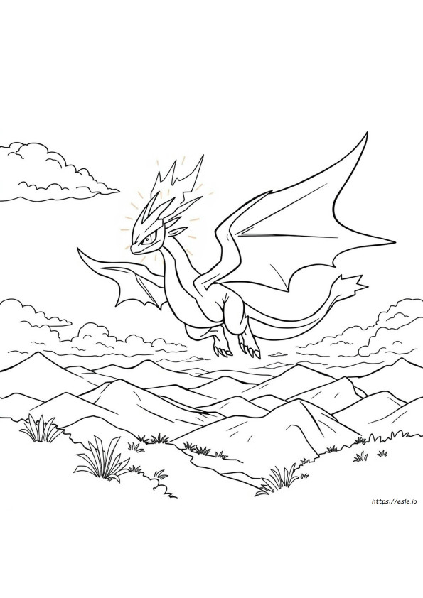 伝説のドラゴンタイプポケモン無料ぬりえ
