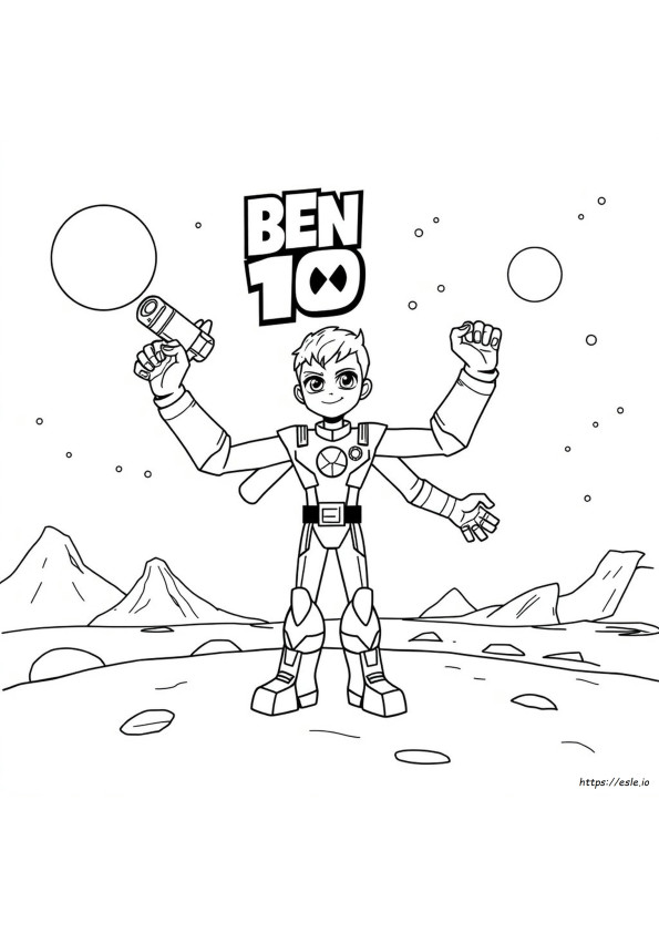 Ben 10 Dört Kol Boyama Sayfaları