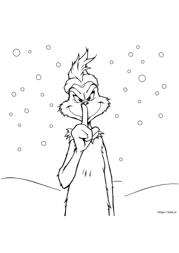 Grinch Middle Finger Coloring Page