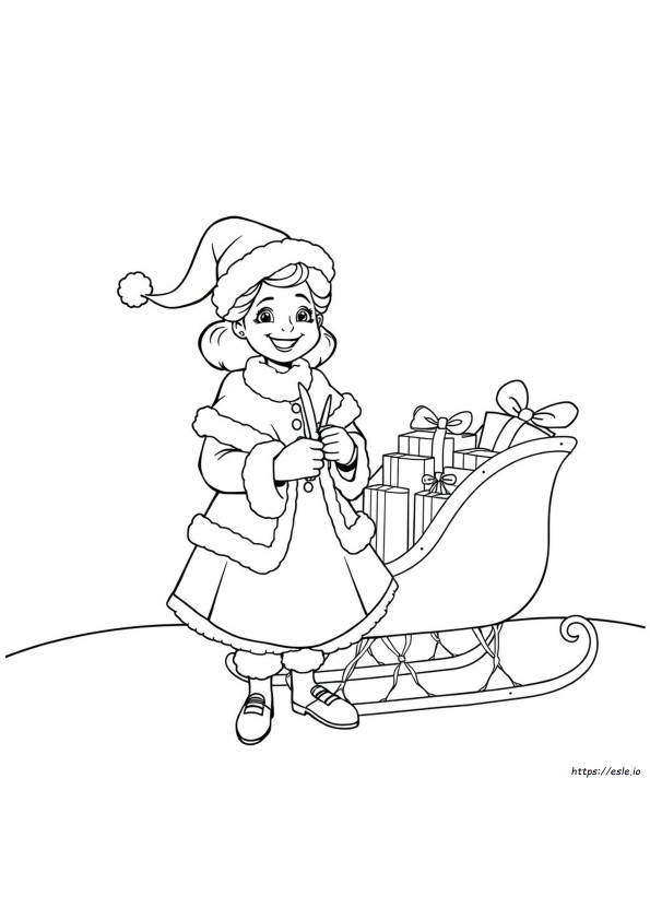 Mamãe Noel Para Colorir