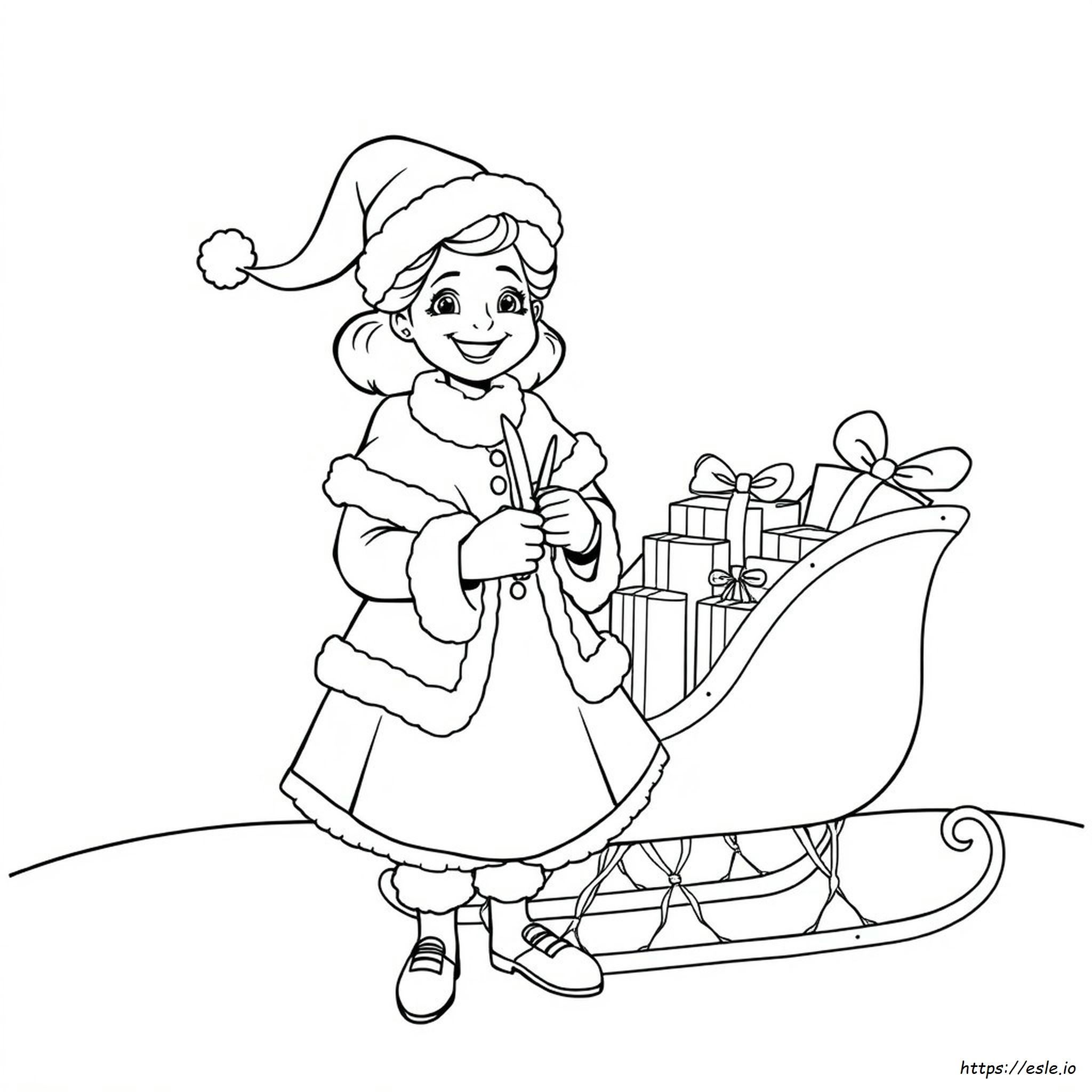 Mrs Claus Colouring Pages - Free Printable Holiday Coloring Page