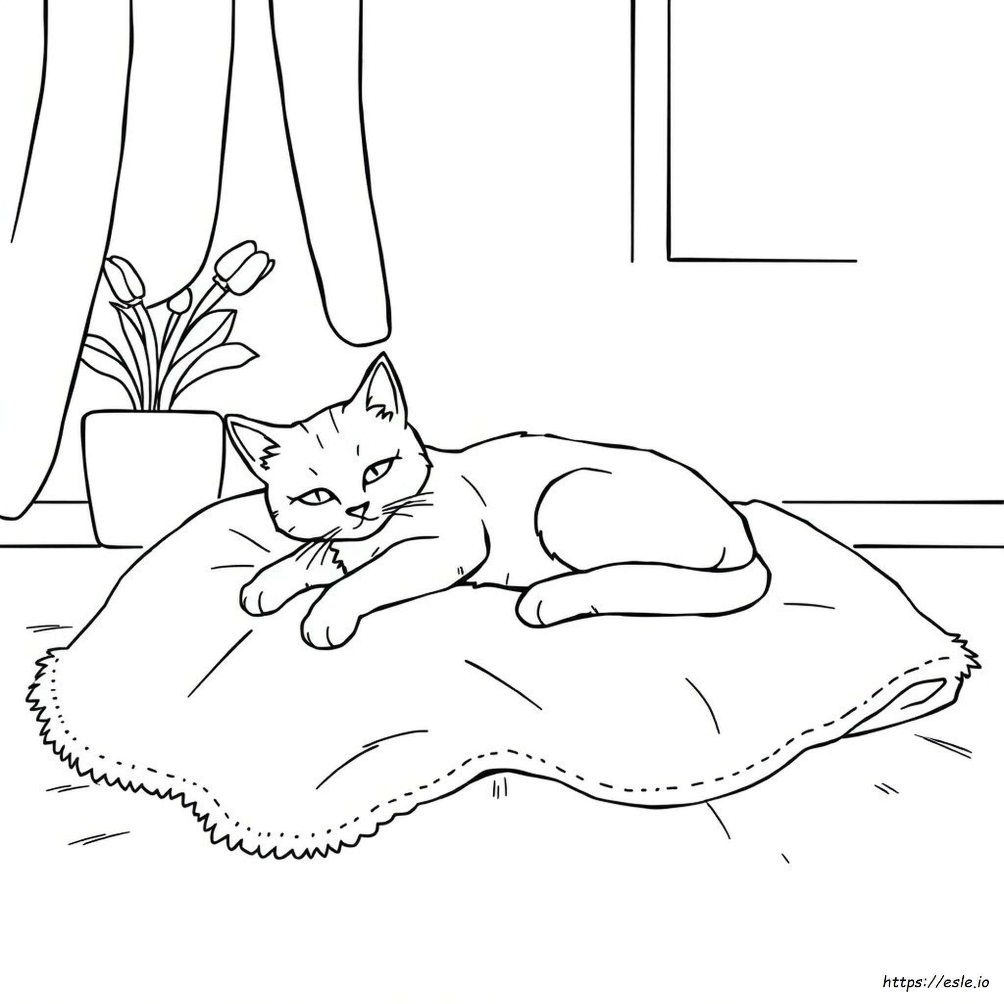Pretty Cat Coloring Pages