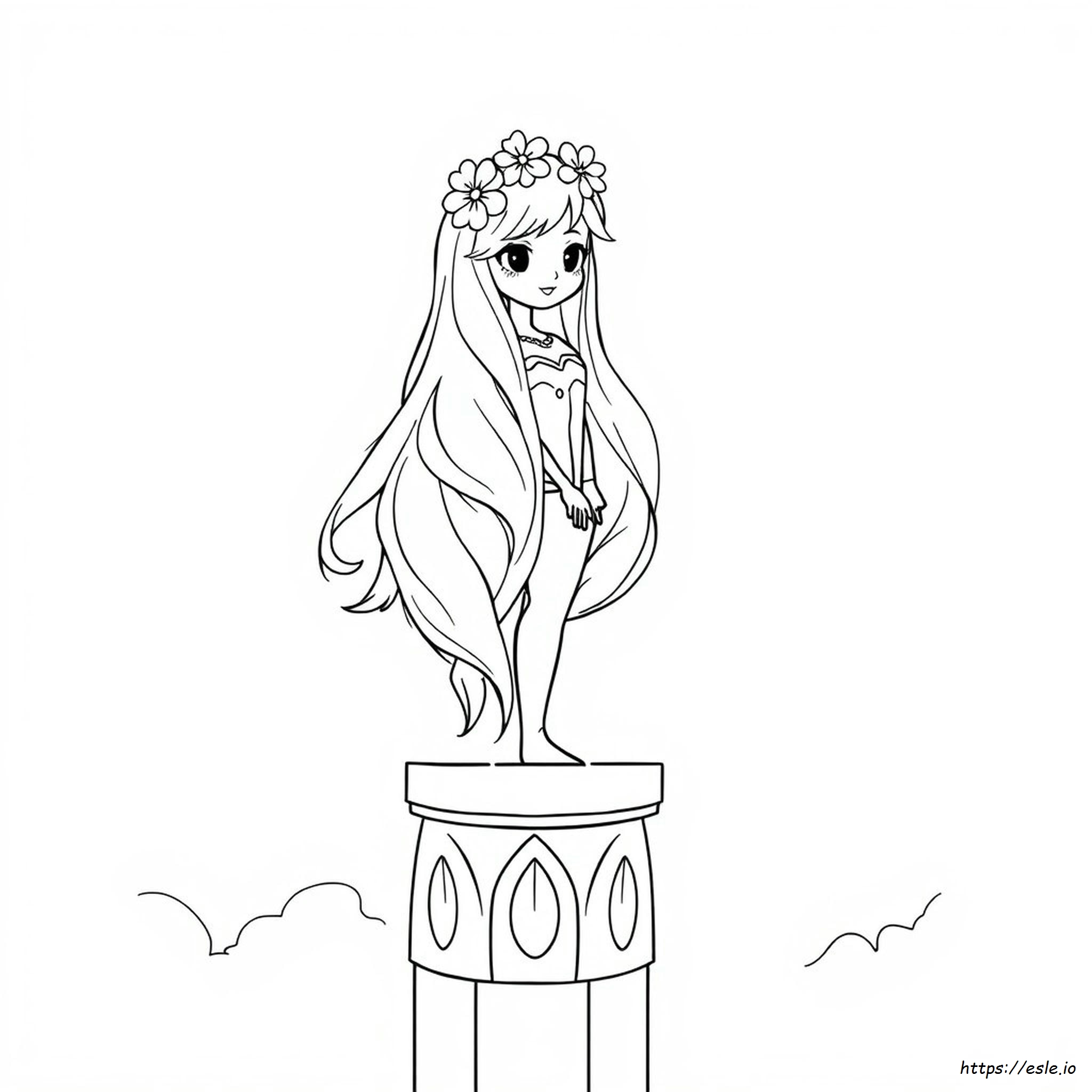 Gambar Mewarnai Rapunzel - Gratis untuk Dicetak