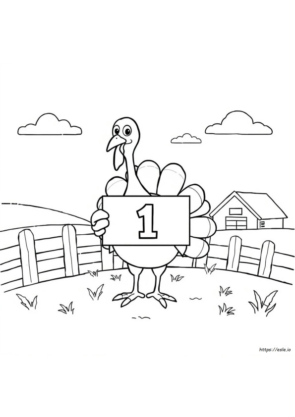 Turkey Number Coloring Pages