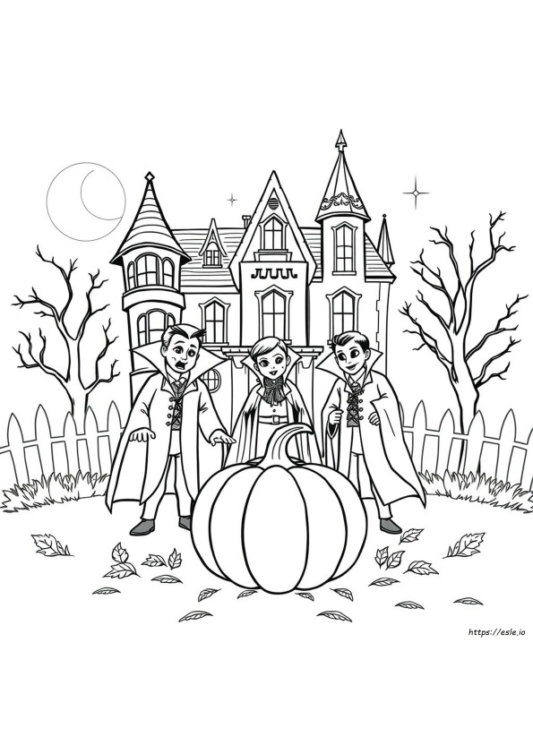 Vampir De Halloween De Colorat