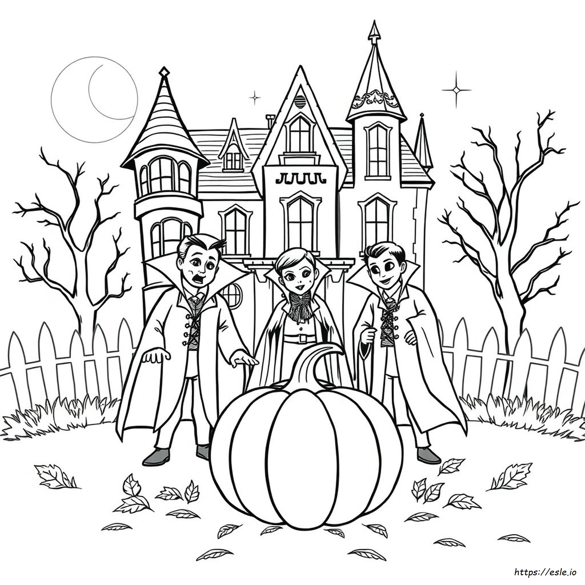 Vampir De Halloween De Colorat