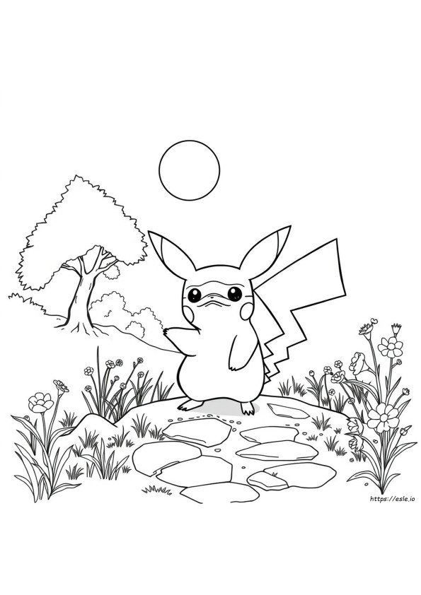 Coloring Pokemon Mask Printable