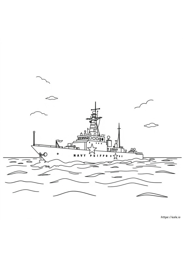 Kapal Angkatan Laut Gambar Mewarnai