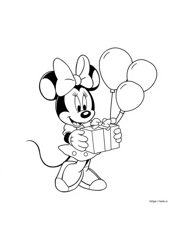 Happy Birthday Printable Minnie Mouse Coloring Pages