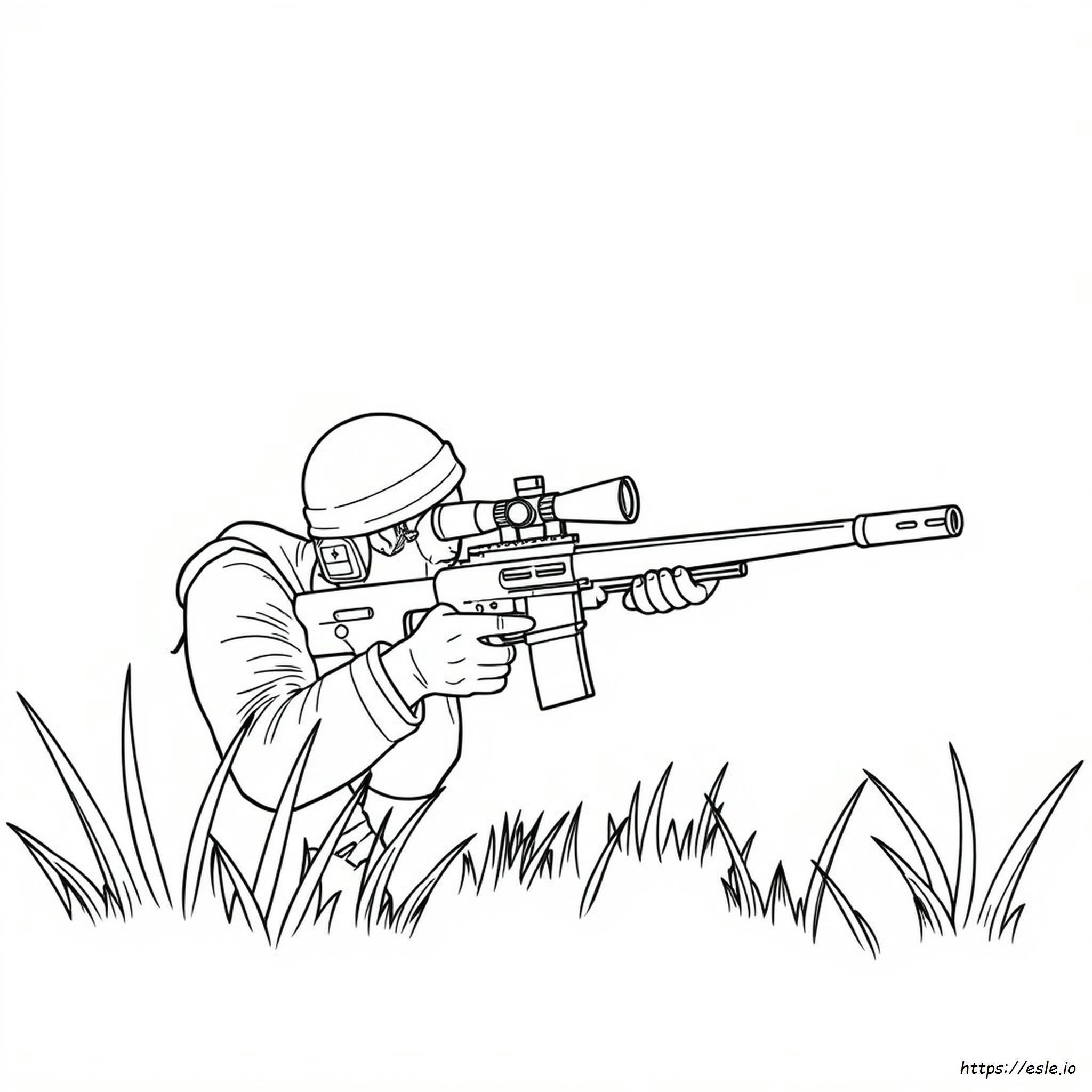 Sniper Rifle Coloring Pages