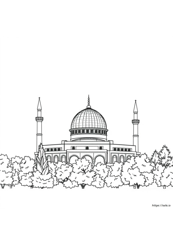 Masjid Al Aqsa Coloring Page