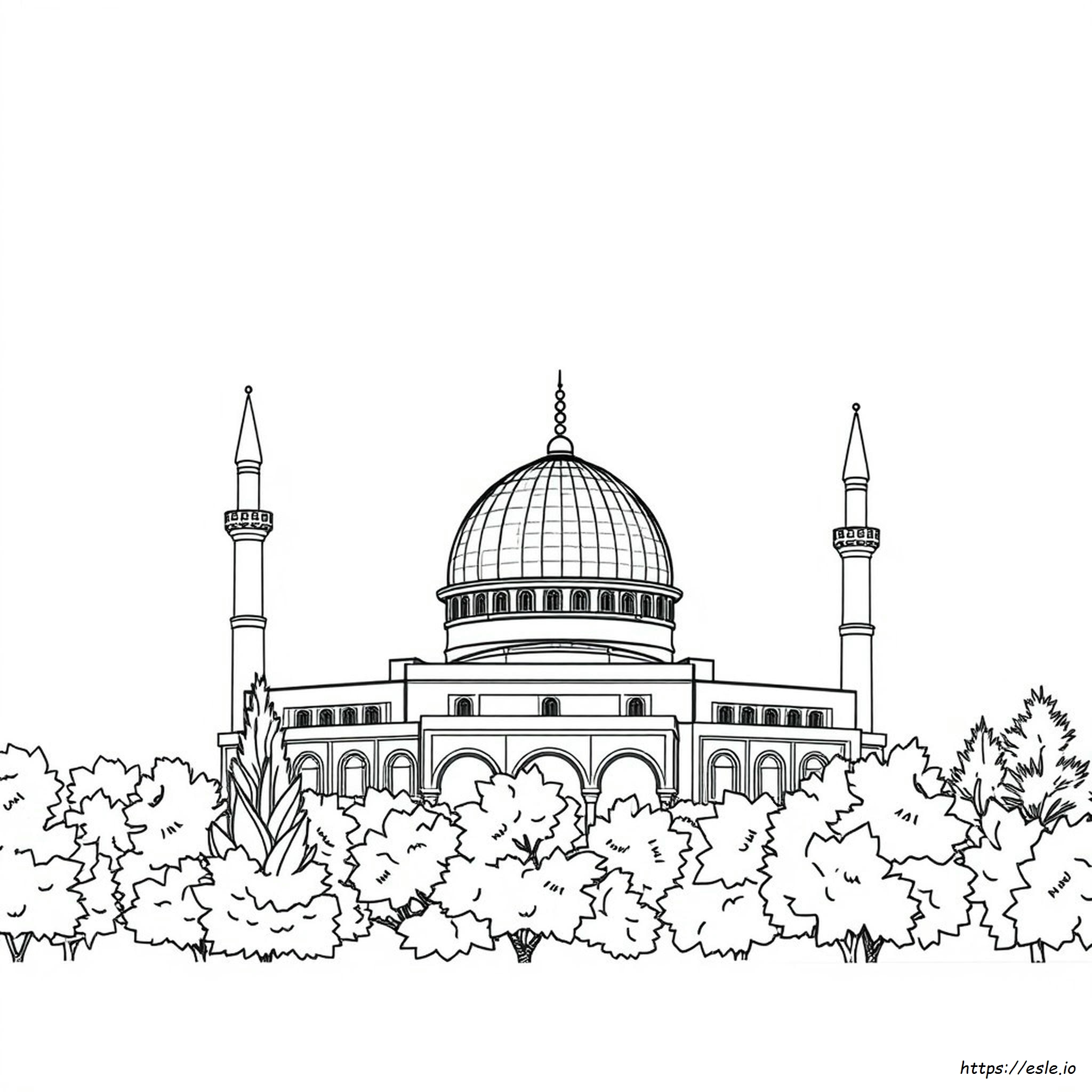 Masjid Al Aqsa Gambar Mewarnai