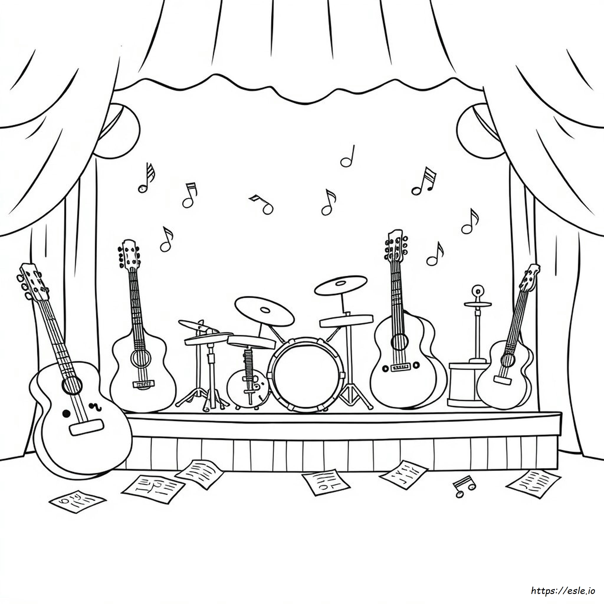 Gambar Mewarnai Alat Musik
