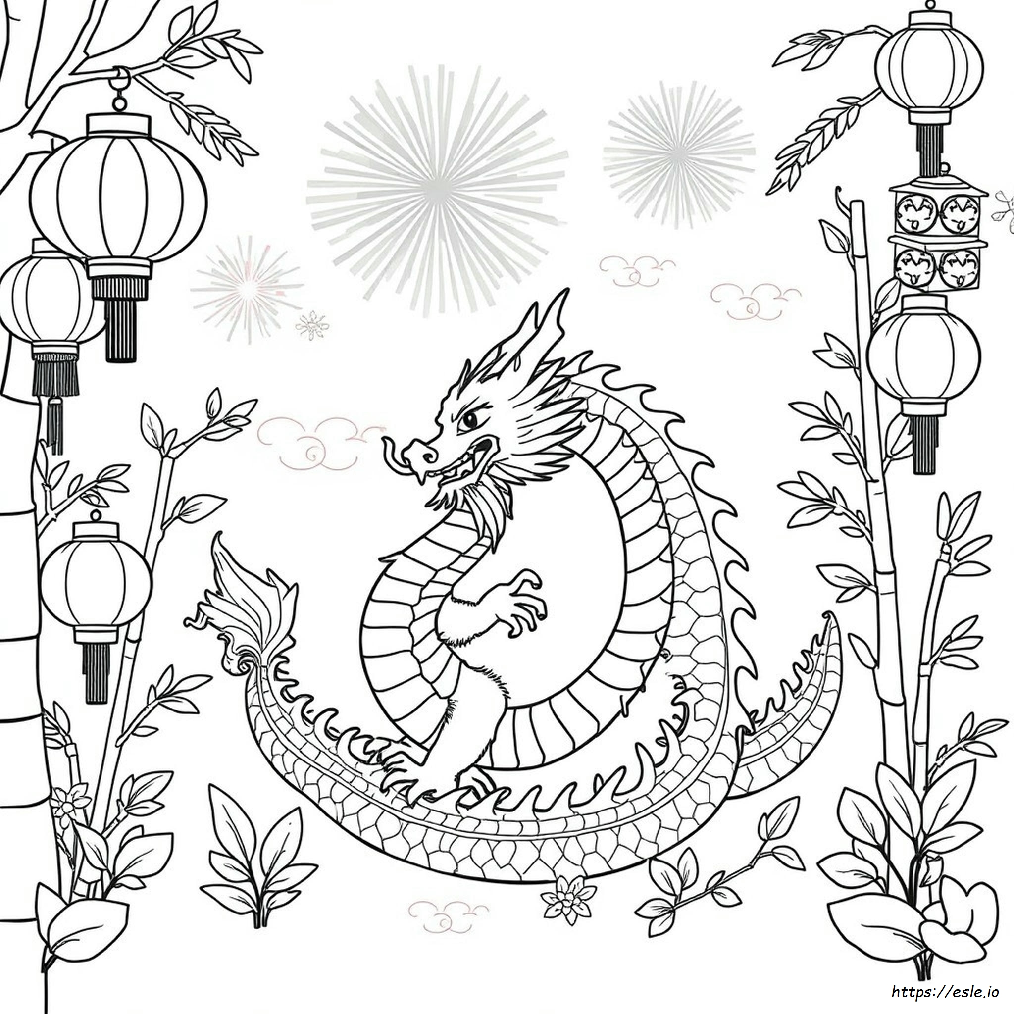 Chinese Dragon Coloring Pages For Adults
