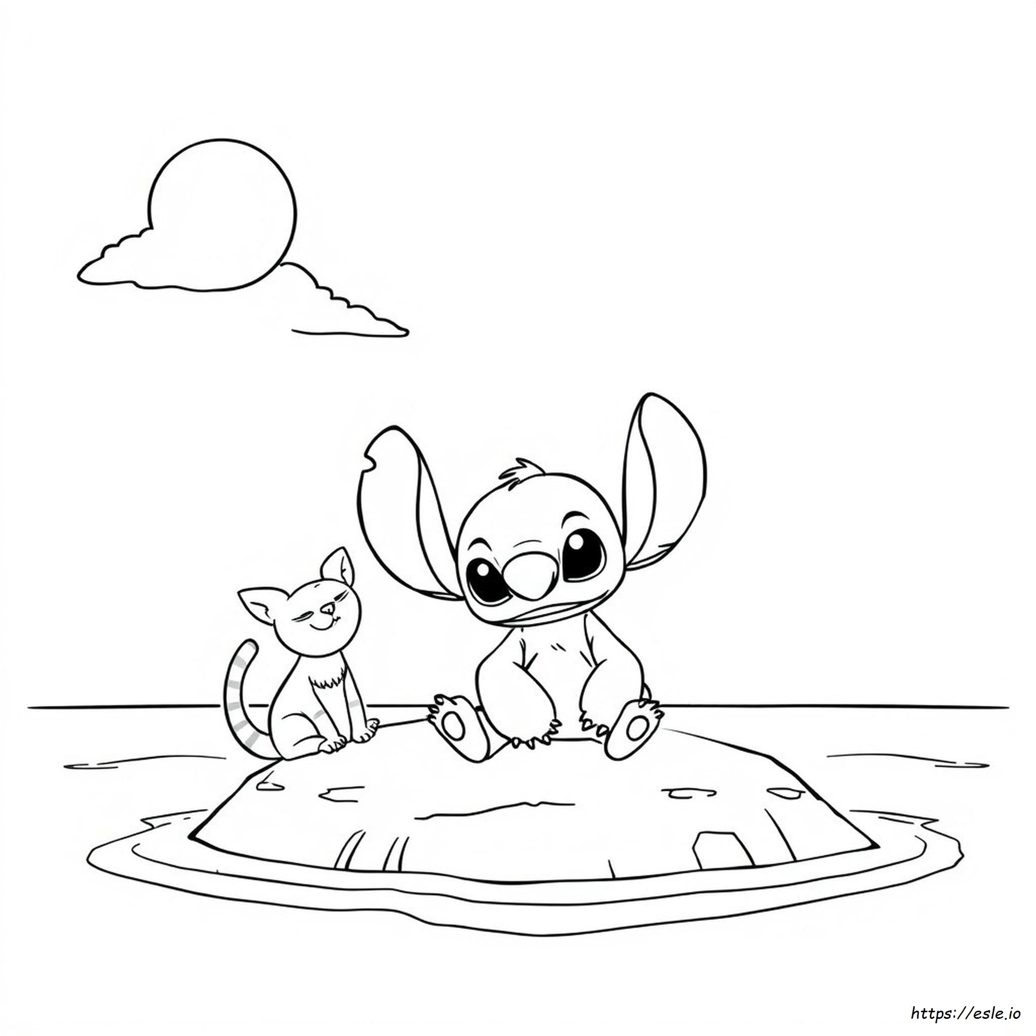 Pink Stitch Printable Stitch And Angel Coloring Pages