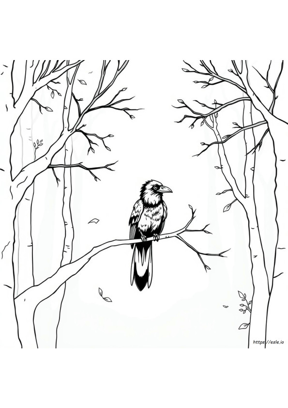 Gore Crow Coloring Page