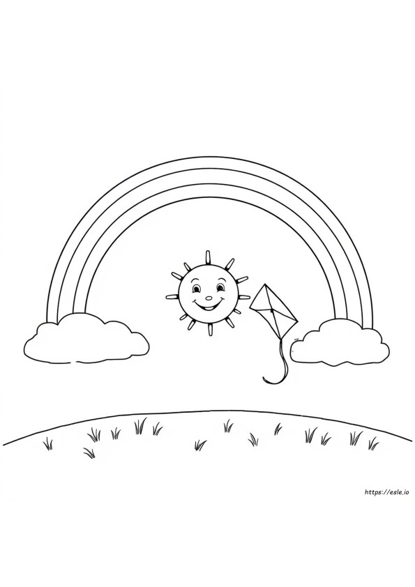 Kids Coloring Pages Rainbow