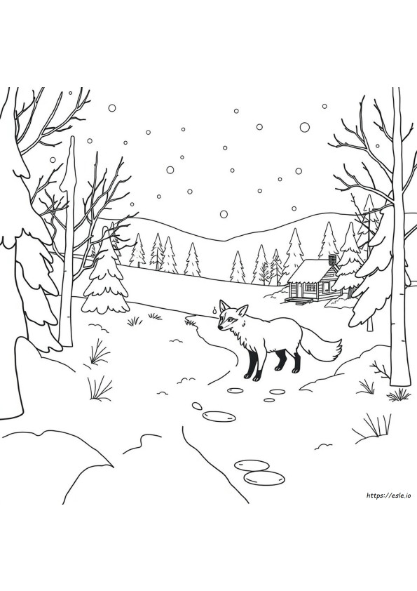 Winter Animal Coloring Pages Printable